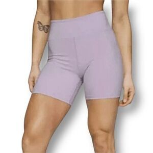 NWT EleVen Venus Williams L Lavender Biker Shorts Wisteria Wave Active Gym Yoga